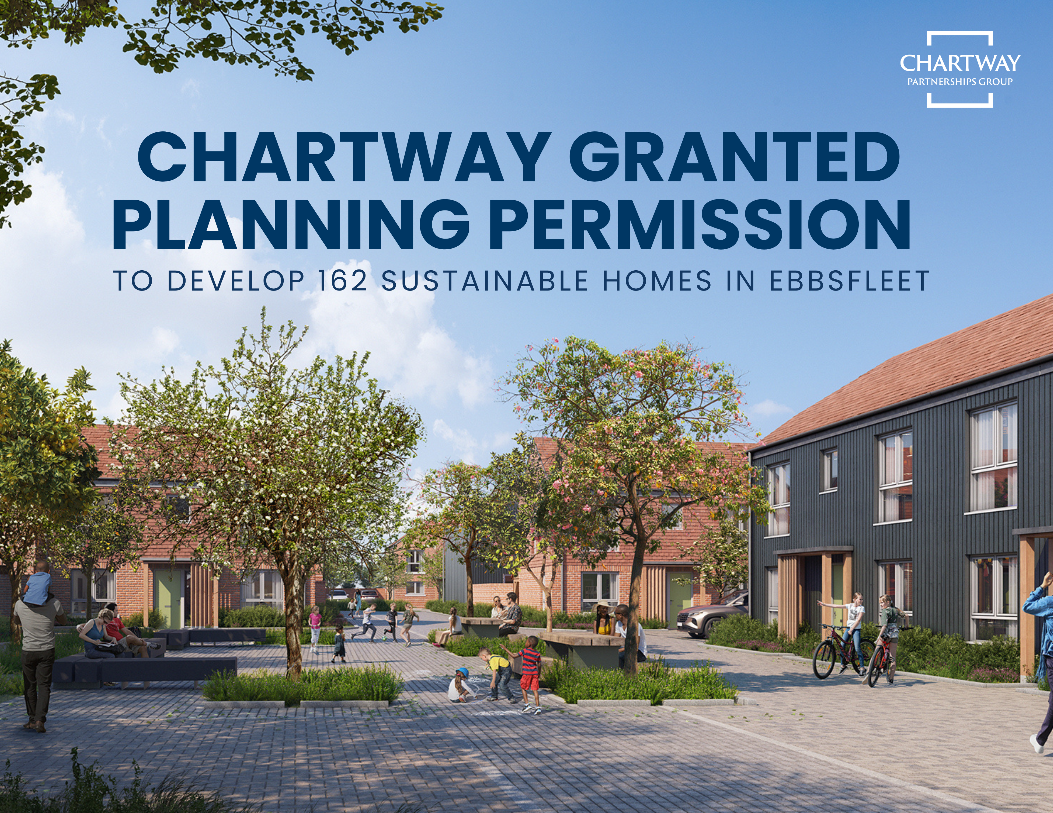 Chartway granted planning permission to develop 162 sustainable homes in Ebbsfleet